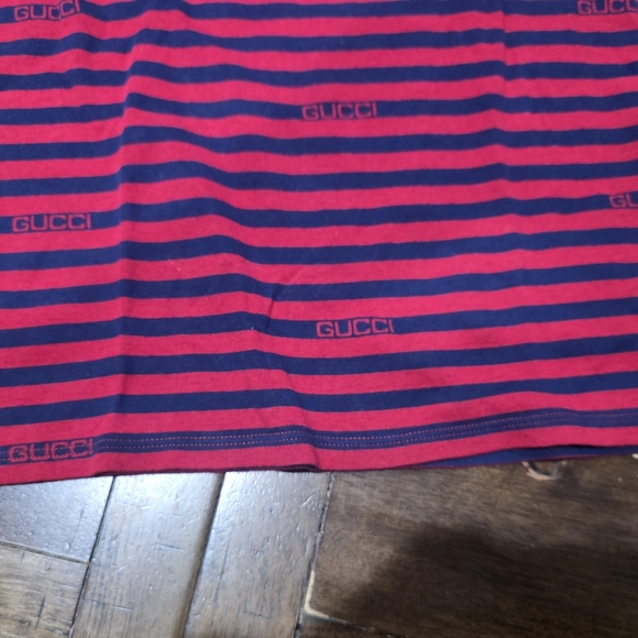 Gucci Kids Red and Blue Striped T-Shirt Size 10 Like New 👑🌟 - Picture 5 of 9